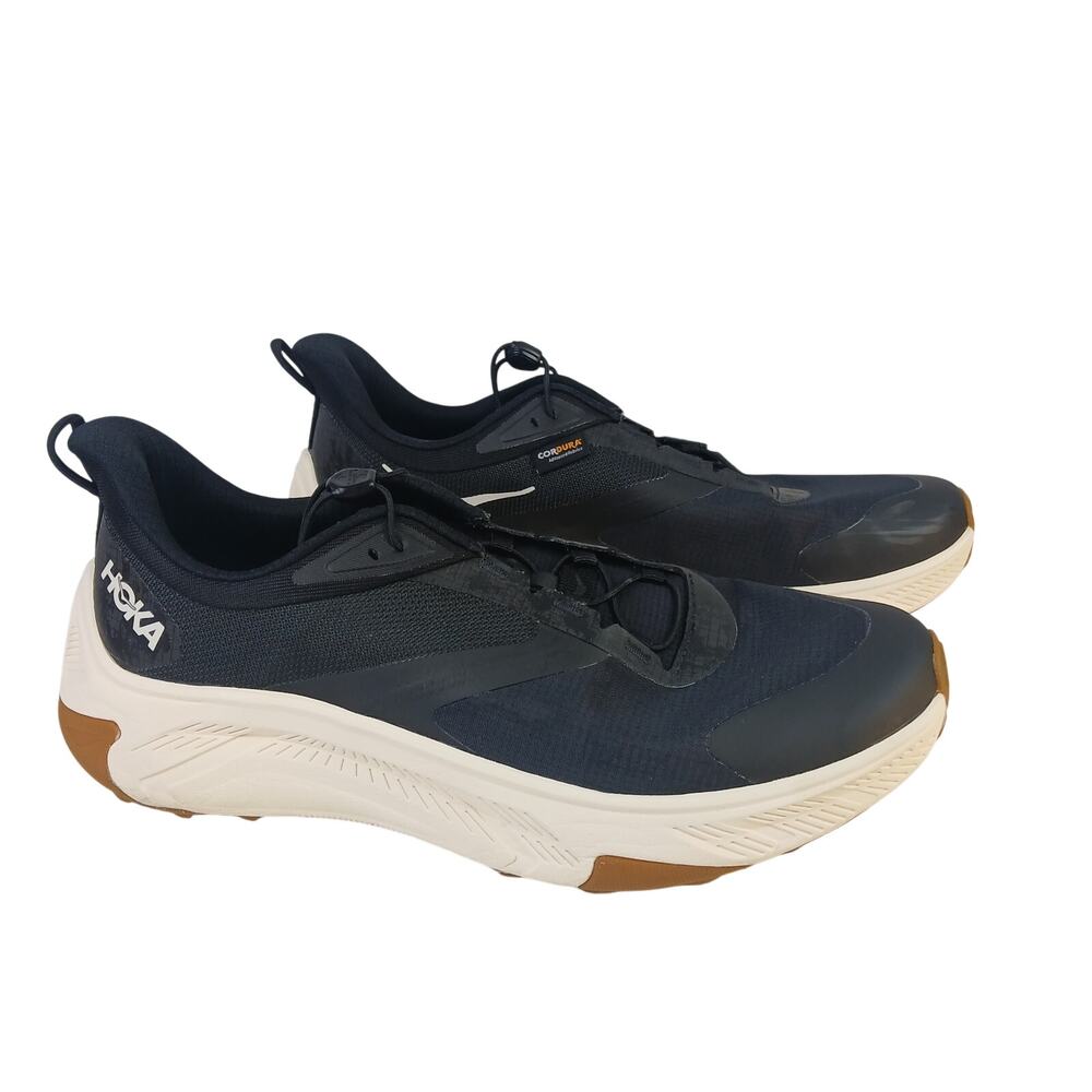 Hoka One One Men's SZ 12 Transport 2 Cordura City To Trail Shoes Black Cream